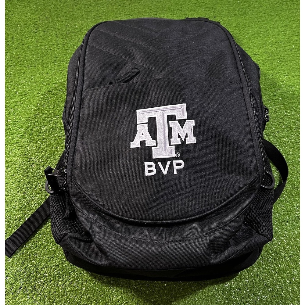 Texas A&M Backpack Black Embroidered Aggies Laptop‎ Bag NWOT Block T Padded